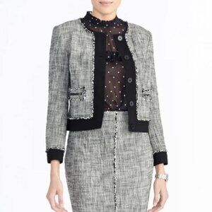 Rachel Roy Collection Cropped Tweed Blazer Jacket